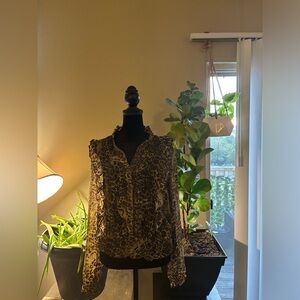 Unleash your wild side with this cute sheer leopard top!